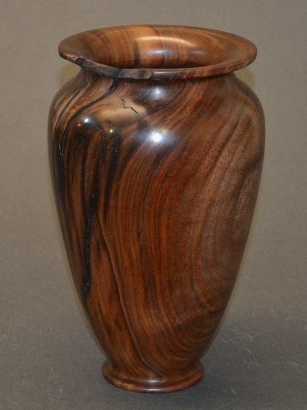 Walnut vase